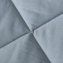Load image into Gallery viewer, Premium Upgraded Non-Vacuum Bed Quilt All Seasons 100% Cotton Filled Comforter (Grey Blue)