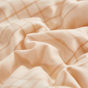 All Season 100% Cotton Quilted Comforter (Plaid)