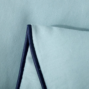 Premium Upgraded Non-Vacuum Bed Quilt All Seasons 100% Cotton Filled Comforter (Miami Blue)