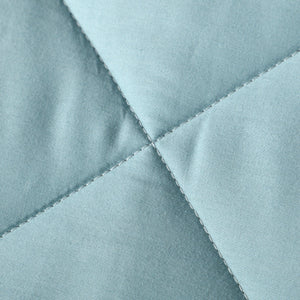 All Season 100% Cotton Quilted Comforter (Miami Blue)