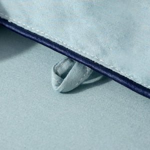 Premium Upgraded Non-Vacuum Bed Quilt All Seasons 100% Cotton Filled Comforter (Miami Blue)