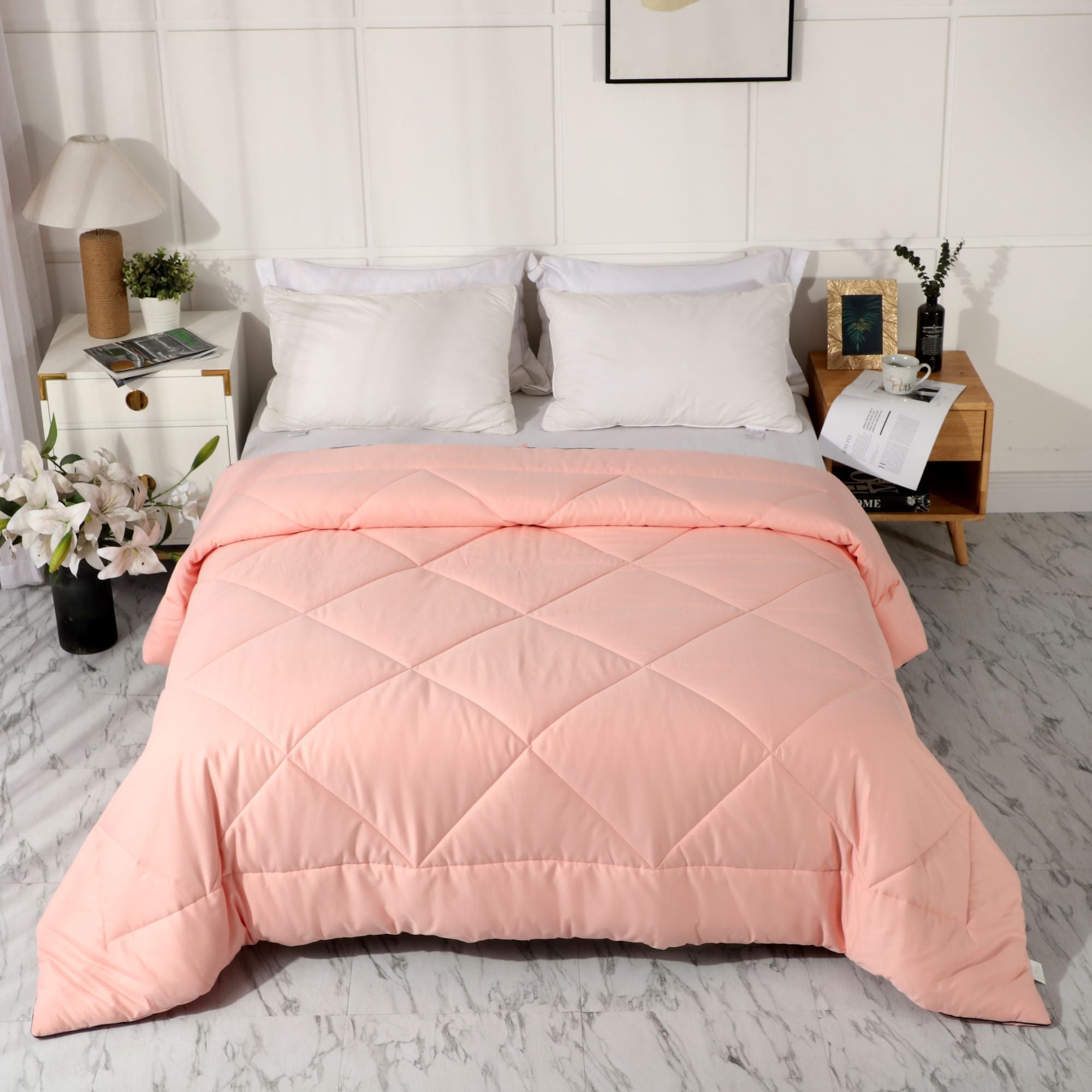 All Season 100% Cotton Quilted Comforter (Pink) – LEISURELY COLLECTION